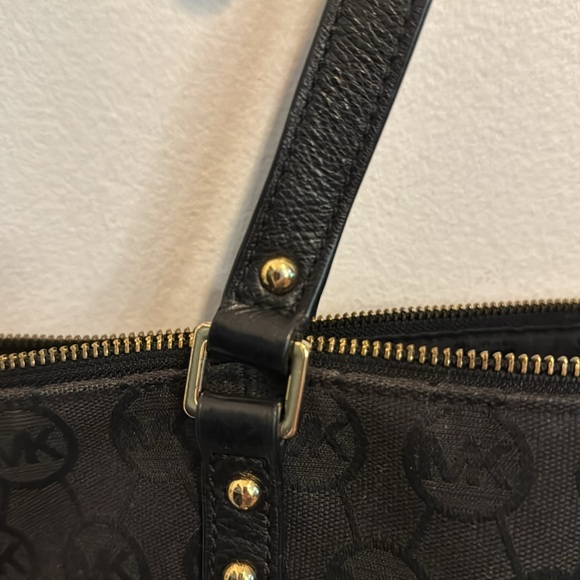 Michael Kors Studded Black MK Shoulder Tote bag - Picture 5 of 7